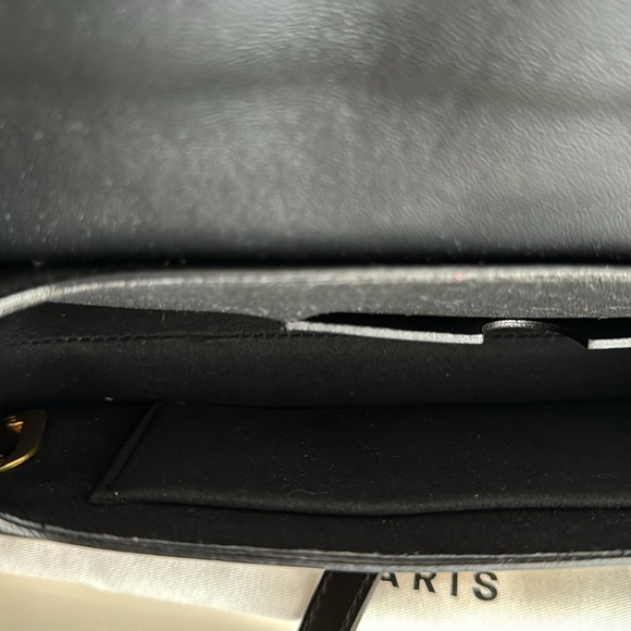 BALMAIN *NEW* Black Leather Top Handle Leather Bag with Crossbody Strap - Picture 10 of 16